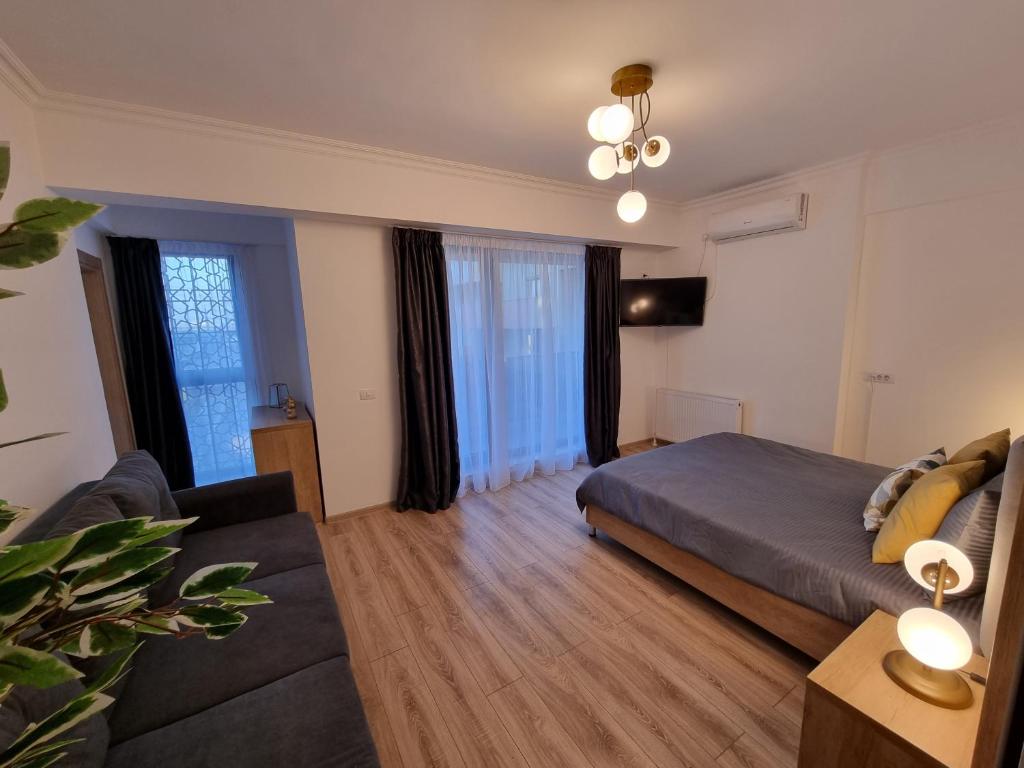 Postel nebo postele na pokoji v ubytování Breeze Studio