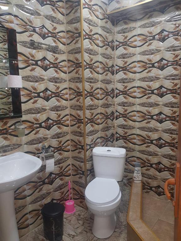 Koupelna v ubytování Hotel LU-MA
