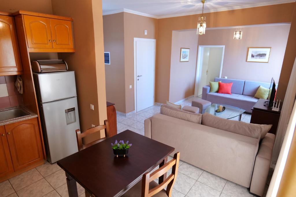 Kuchyň nebo kuchyňský kout v ubytování Kosta Apartments