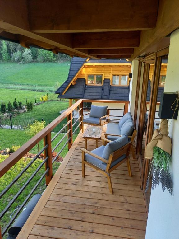 Balkón alebo terasa v ubytovaní Babcia Góralka house