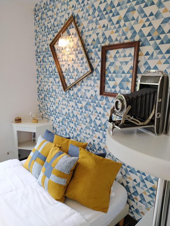 Postel nebo postele na pokoji v ubytování AUBERGE LE GABACHOU