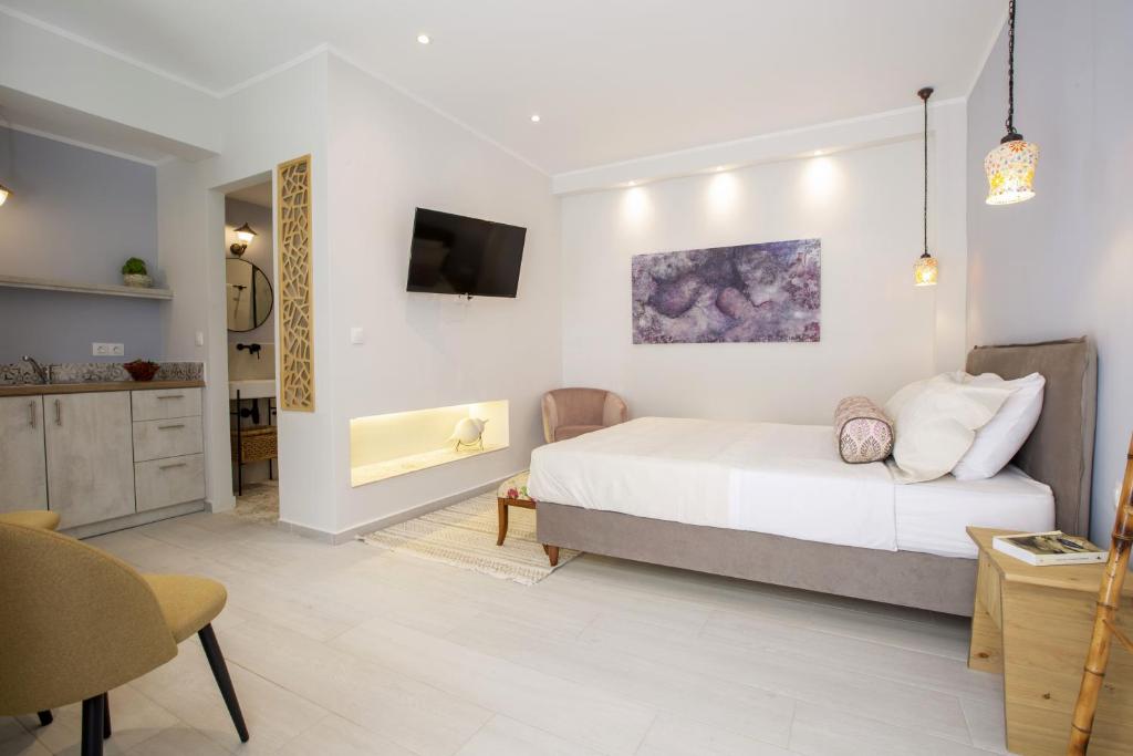 Posteľ alebo postele v izbe v ubytovaní Edward Art Boutique Hotel