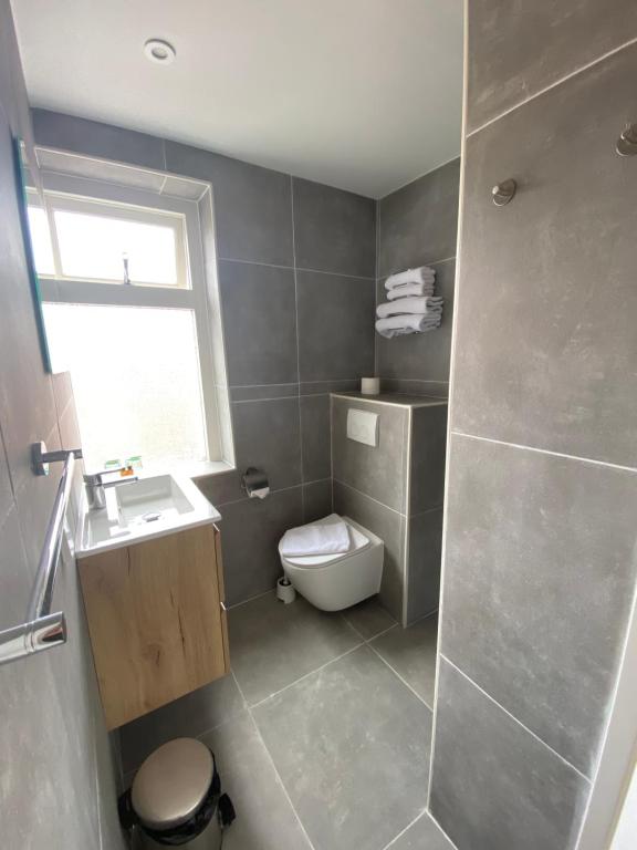 Koupelna v ubytování Hotel Buren