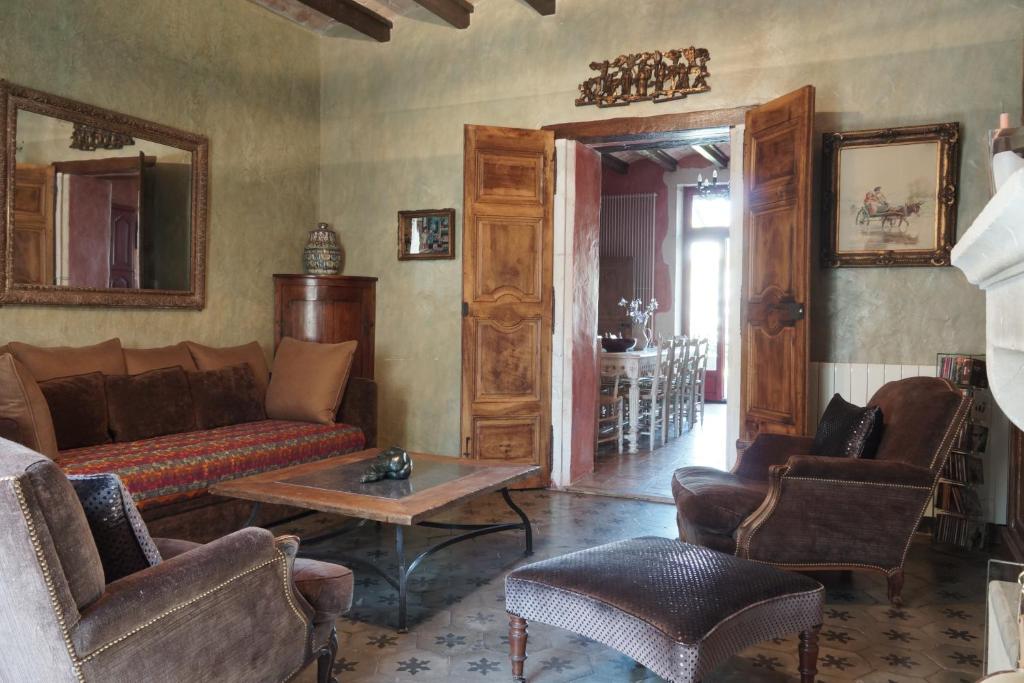 Posezení v ubytování Maison en Provence