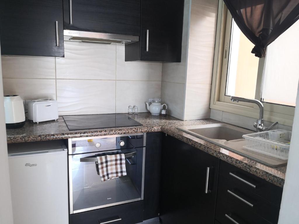 Kuchyň nebo kuchyňský kout v ubytování Seashell Apartments