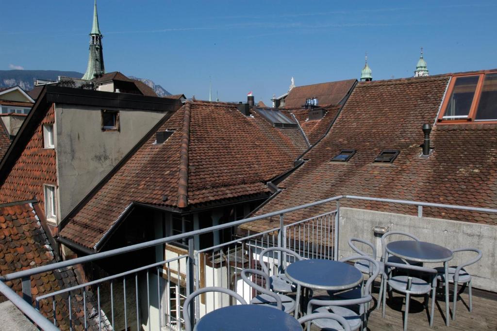 Een balkon of terras bij Solothurn Youth Hostel