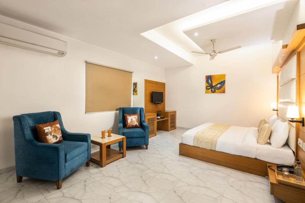 Postel nebo postele na pokoji v ubytování Hotel Star By Star Group- Near Delhi Airport