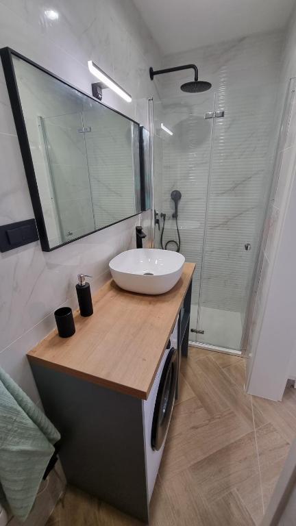 Koupelna v ubytování Aquamarine apartment - Free 2 electric scooters