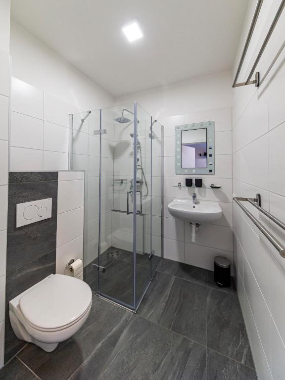Koupelna v ubytování Zeltweg-Rooms
