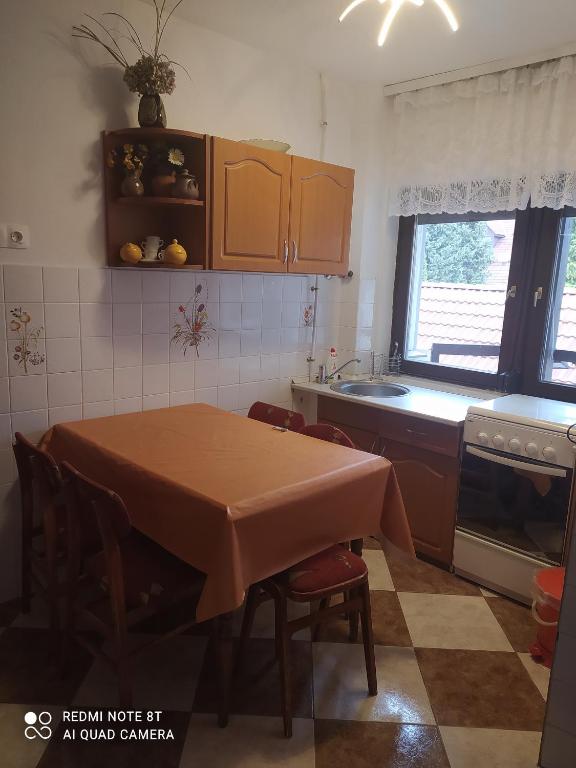 Kuchnia lub aneks kuchenny w obiekcie Apartmanház Gabriella