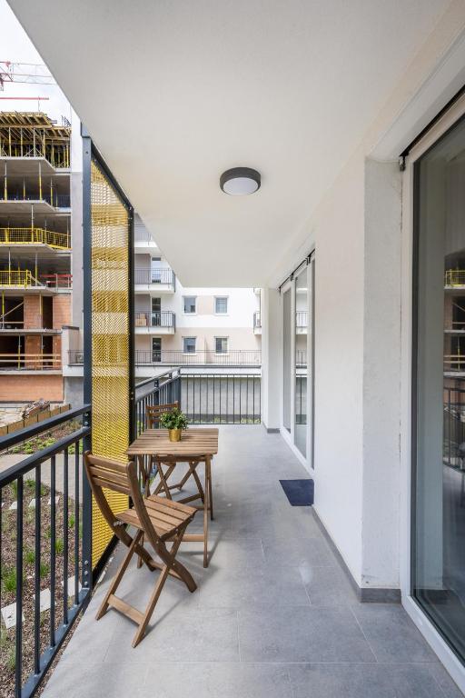 Balkón alebo terasa v ubytovaní Szabolcs Apartments
