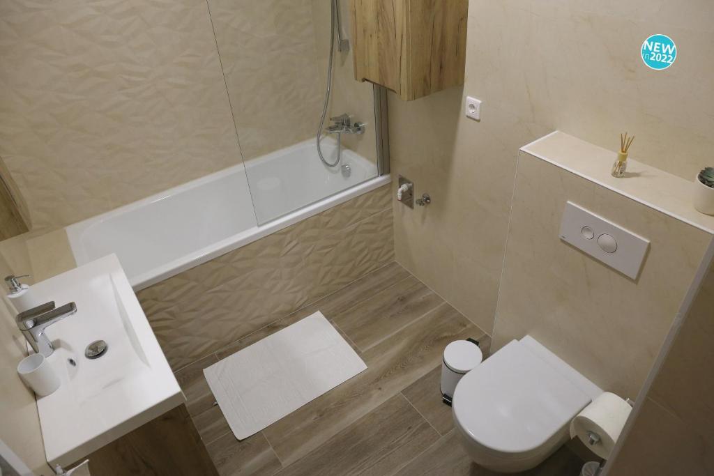 Koupelna v ubytování St.Gotthard Apartman