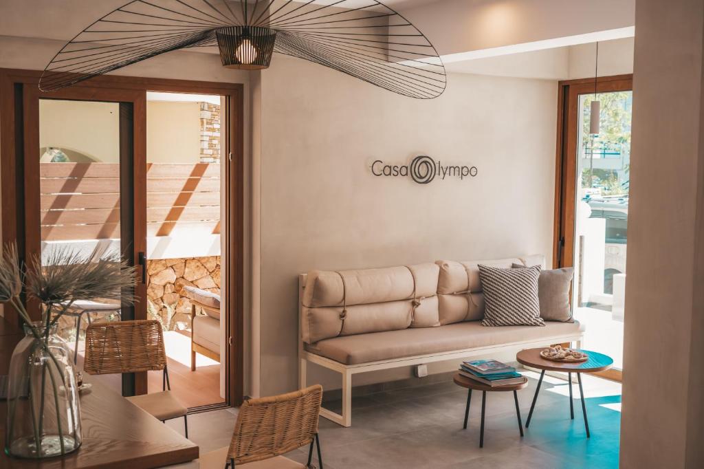 Posezení v ubytování Casa Olympo