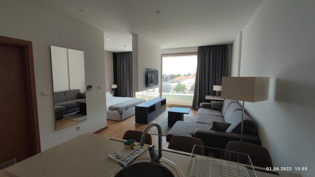 O zonă de relaxare la Apartments LORA in Apart-hotel
