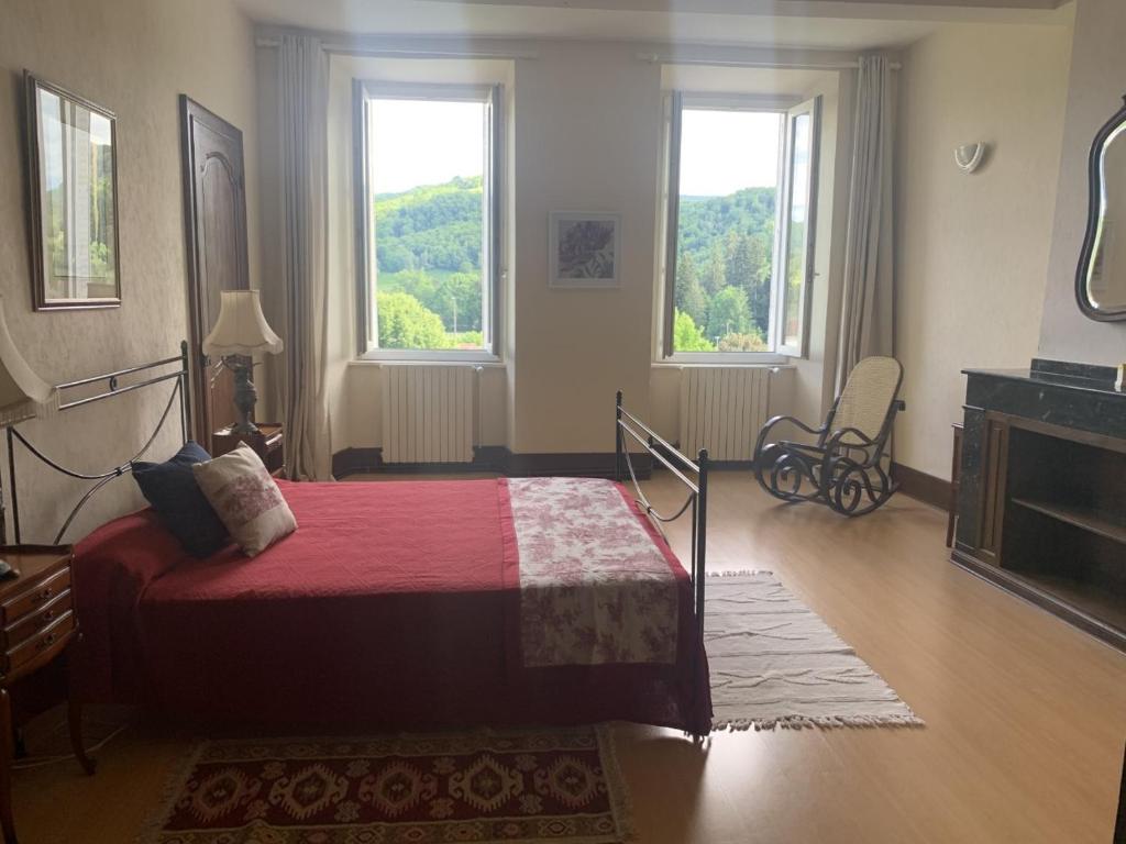 Postel nebo postele na pokoji v ubytování Velo Ariege Pyrenees