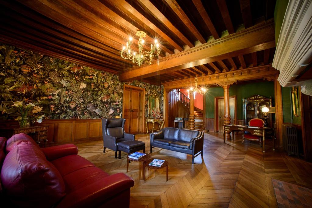 Posezení v ubytování Château Origny - Moulins