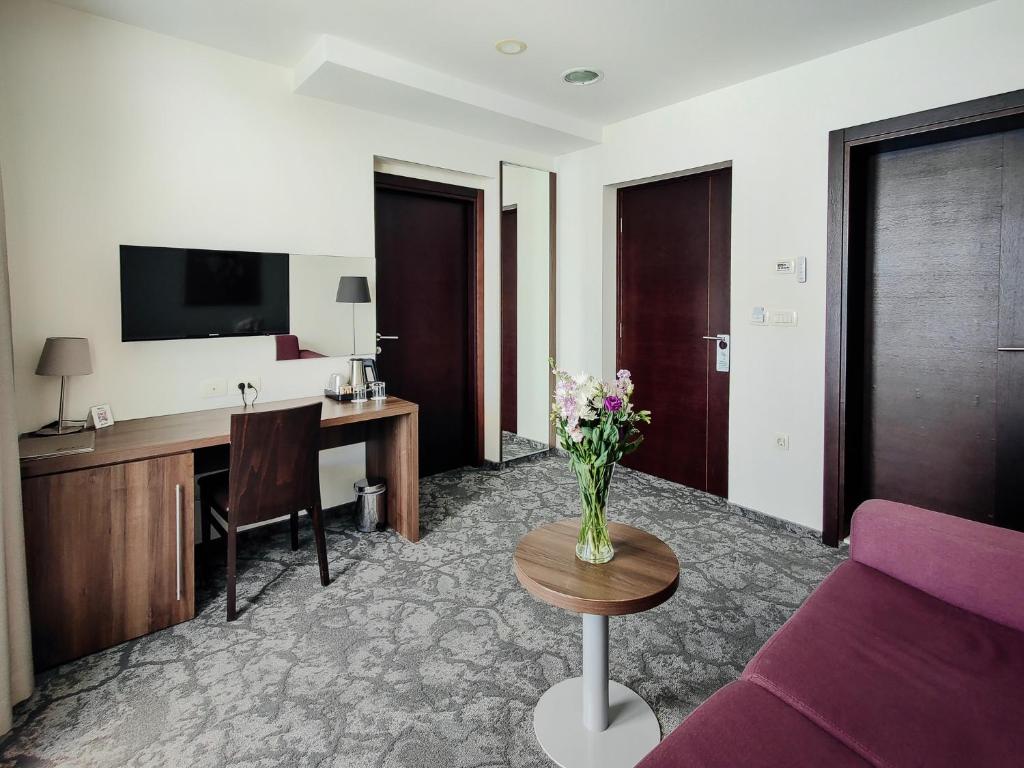 TV a/nebo společenská místnost v ubytování Hotel Pine