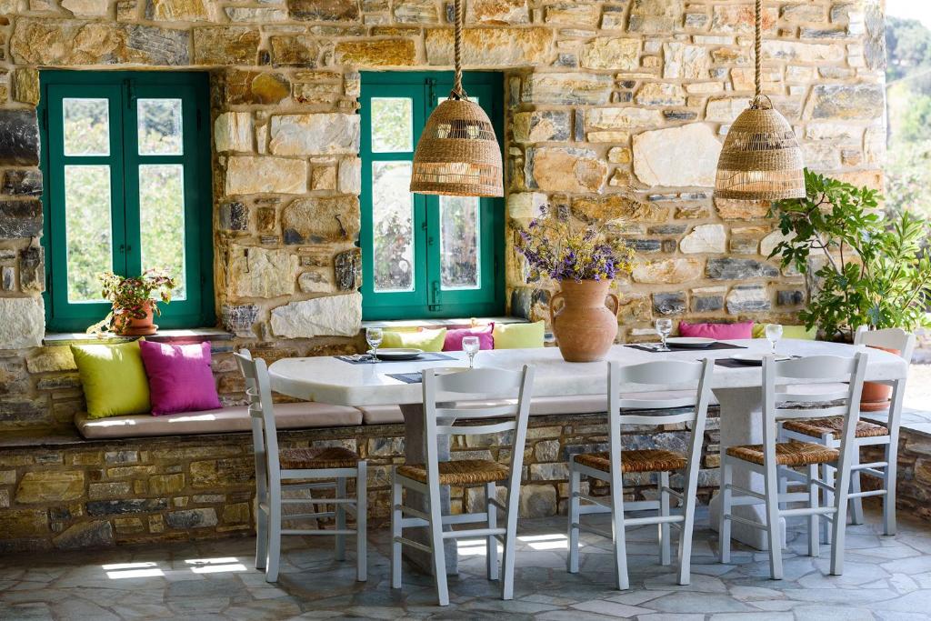 Posedenie v ubytovaní seaside Villa Glyfa Paros