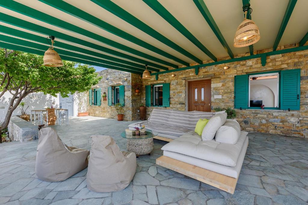 Posedenie v ubytovaní seaside Villa Glyfa Paros