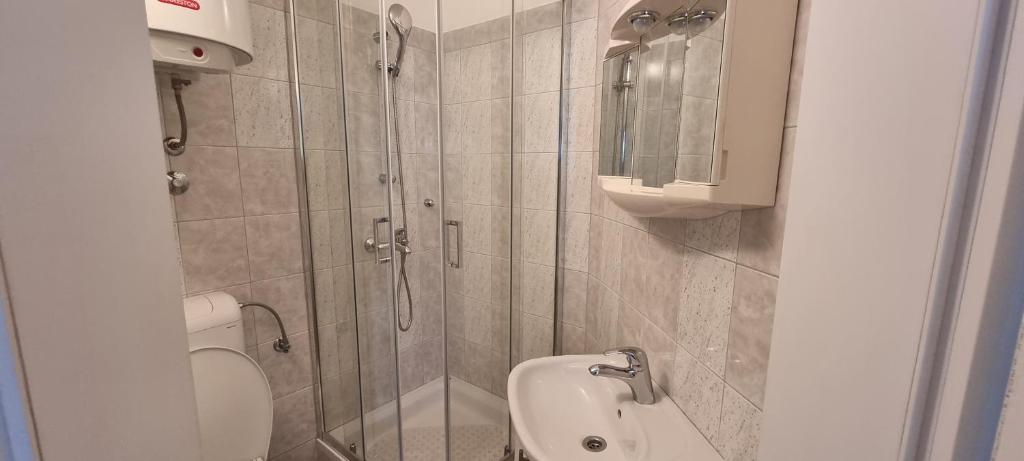 Koupelna v ubytování Apartment Tonci