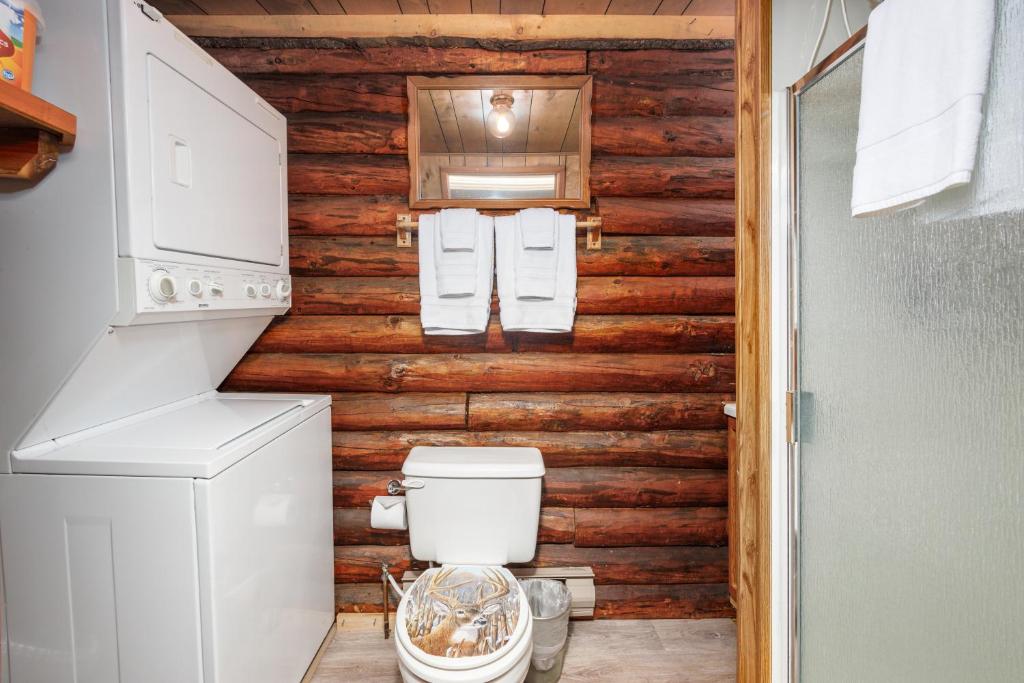 Koupelna v ubytování Alpine Meadows Log Cabin