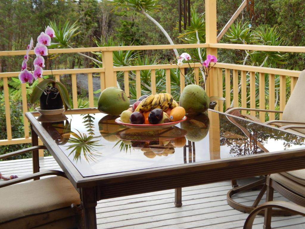 Balkón nebo terasa v ubytování Fern Forest Getaway