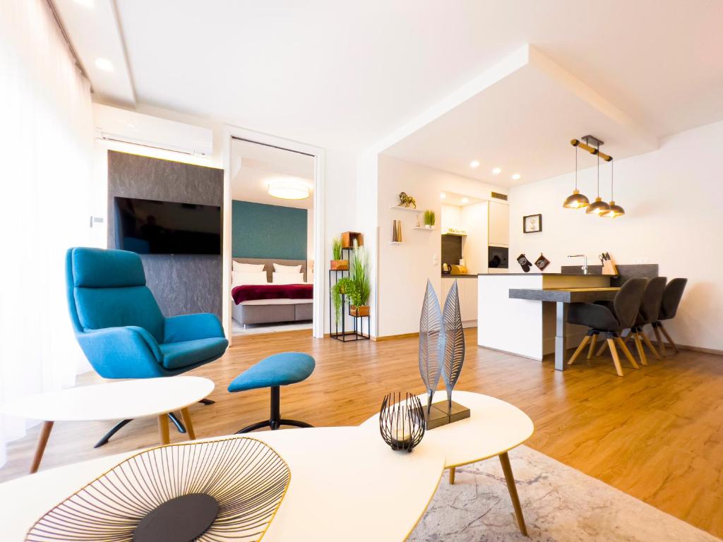 Kuchyň nebo kuchyňský kout v ubytování VIVA Apartments