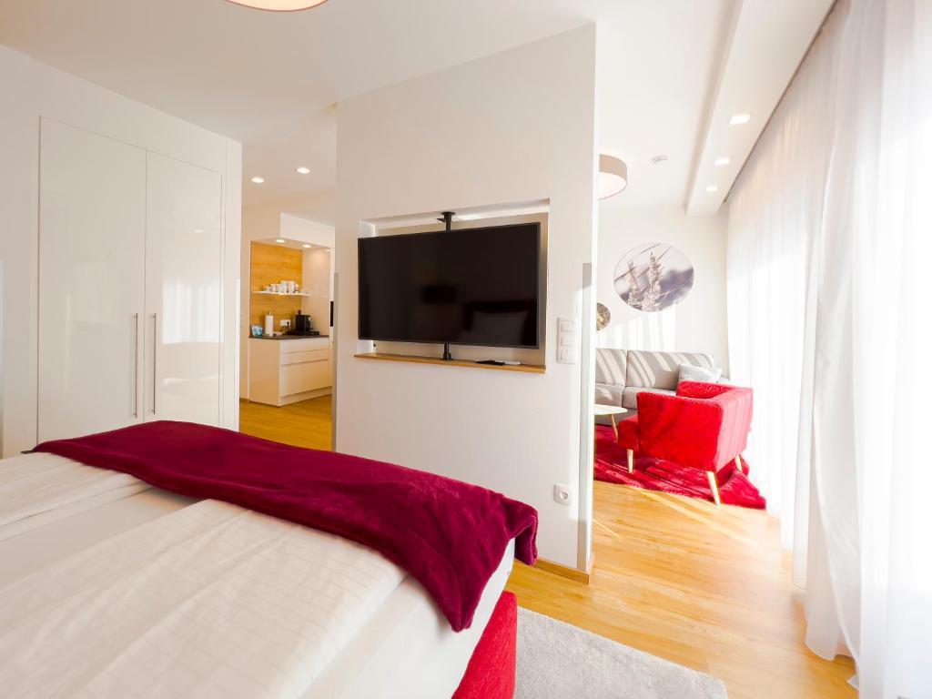 TV a/nebo společenská místnost v ubytování VIVA Apartments