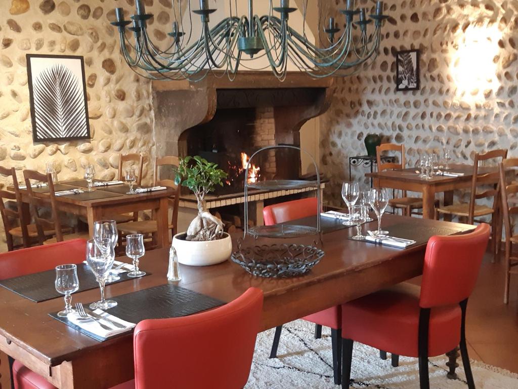 Posezení v ubytování L'Auberge des Collines