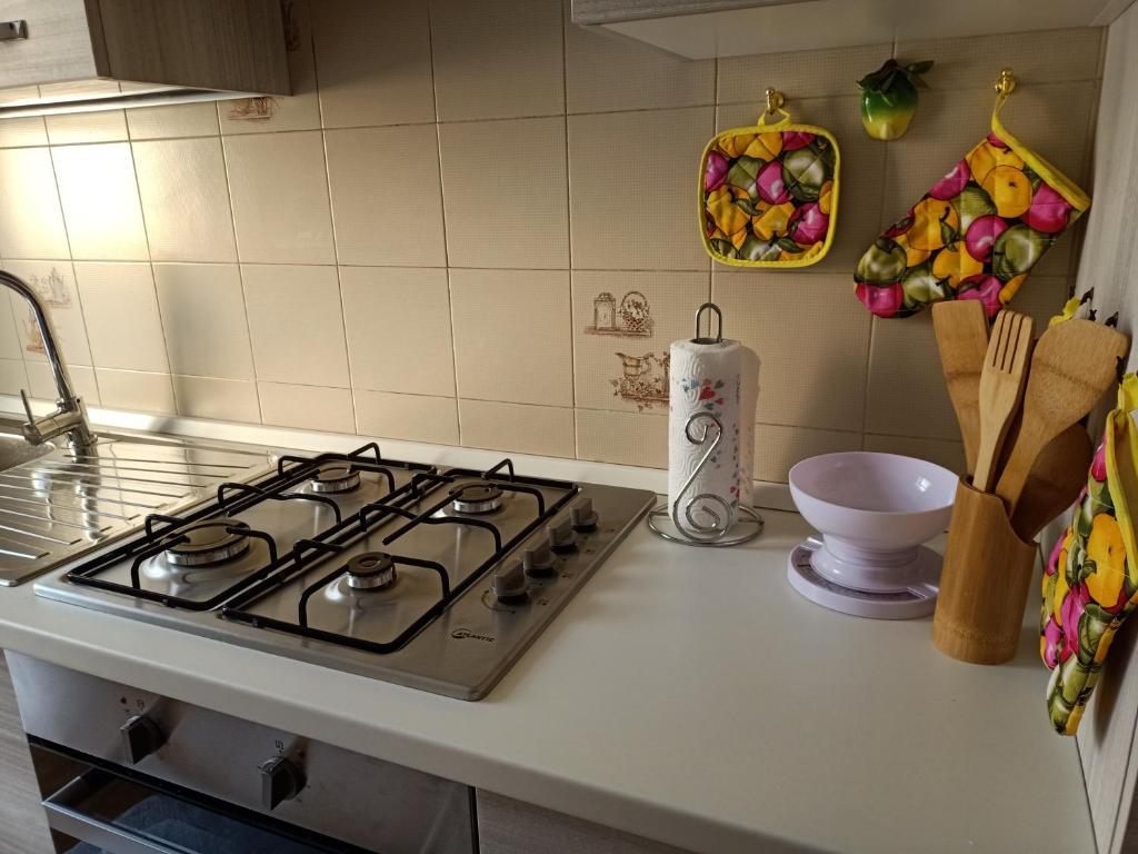 Kuchyňa alebo kuchynka v ubytovaní Casa Ilanfra - appartamenti Gabbiano, Farfalla e Stella Marina