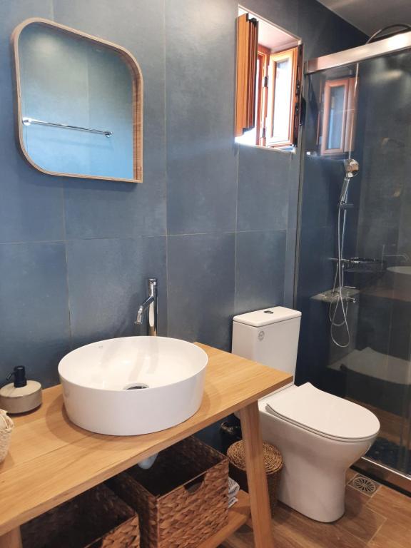 A bathroom at Athina Apartments