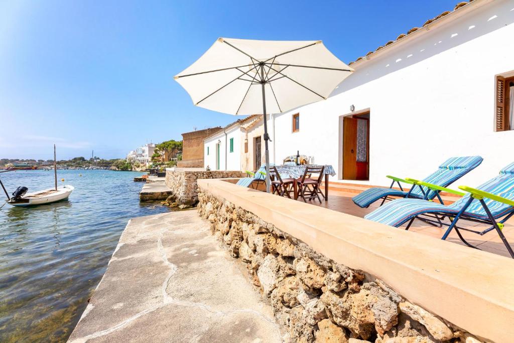 Terraza casa vacacional en Santanyí Mallorca