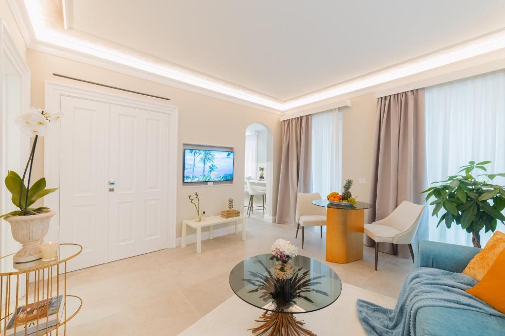 Posezení v ubytování Naxi Suites