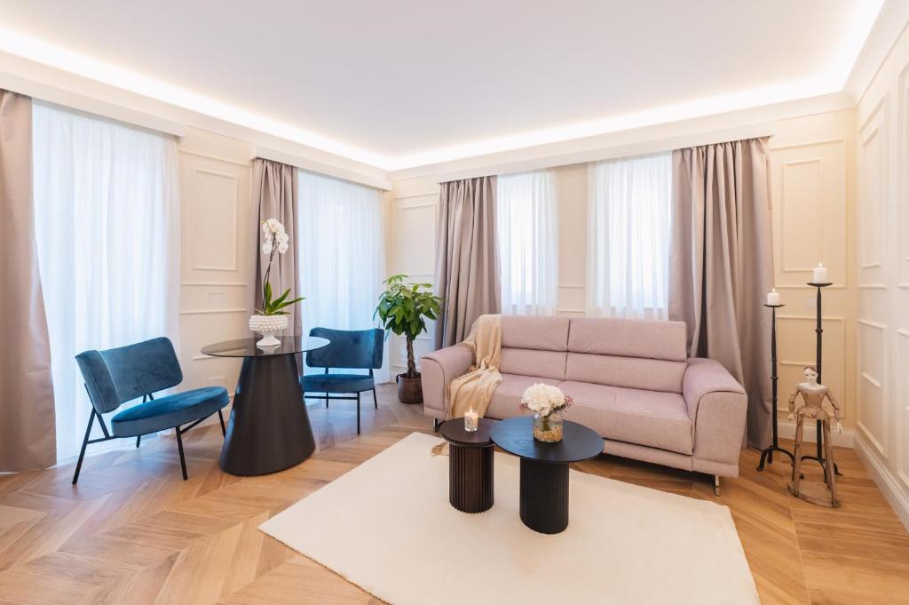 Posezení v ubytování Naxi Suites