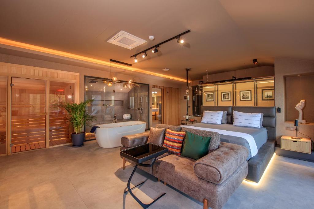 Posezení v ubytování Morina Deluxe Hotel