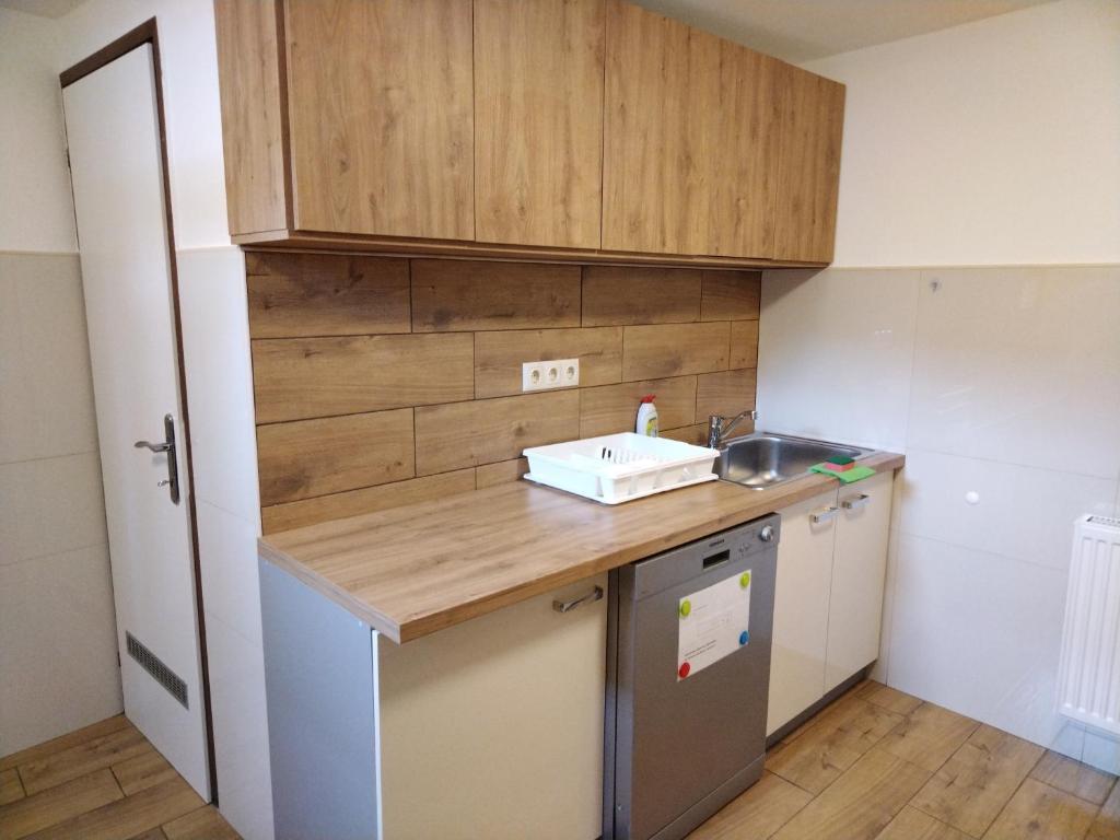 Kuchyň nebo kuchyňský kout v ubytování Holiday Home Jakovci