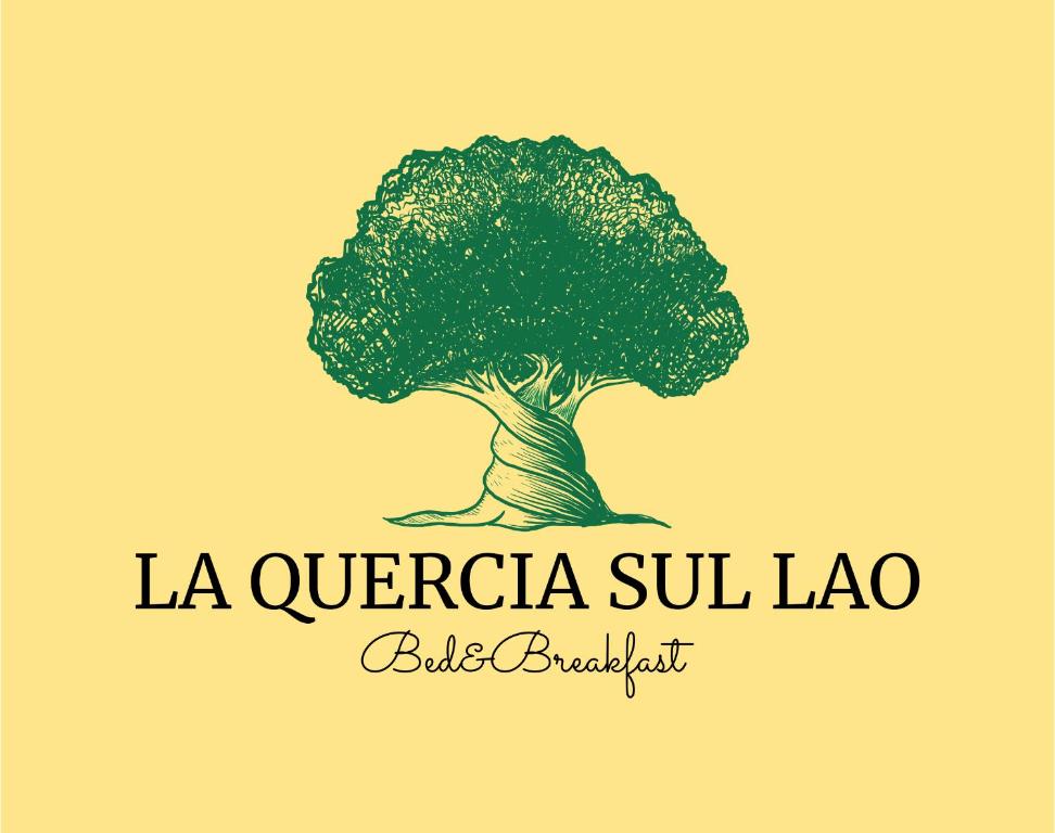 un dibujo de un árbol de brócoli sobre fondo amarillo en La Quercia sul Lao Bed&Breakfast, en Cannecelle