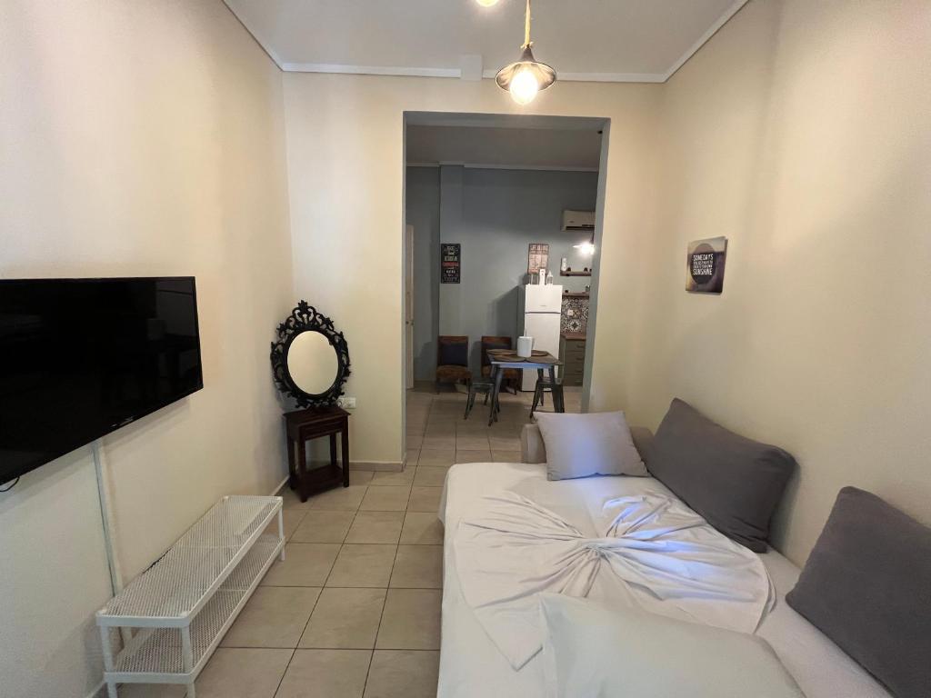 A television and/or entertainment centre at Thessaloniki Loxandra's House