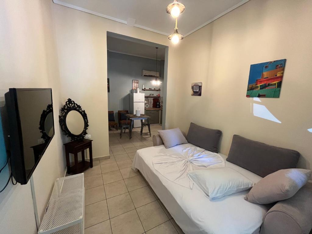 A television and/or entertainment centre at Thessaloniki Loxandra's House