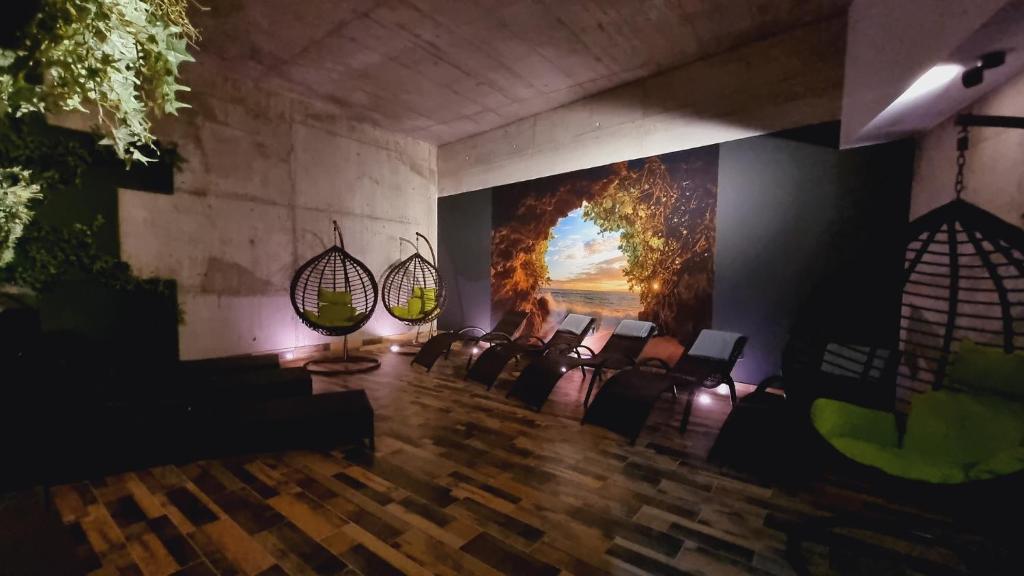 Posezení v ubytování JBX Resort Avenue Lipno