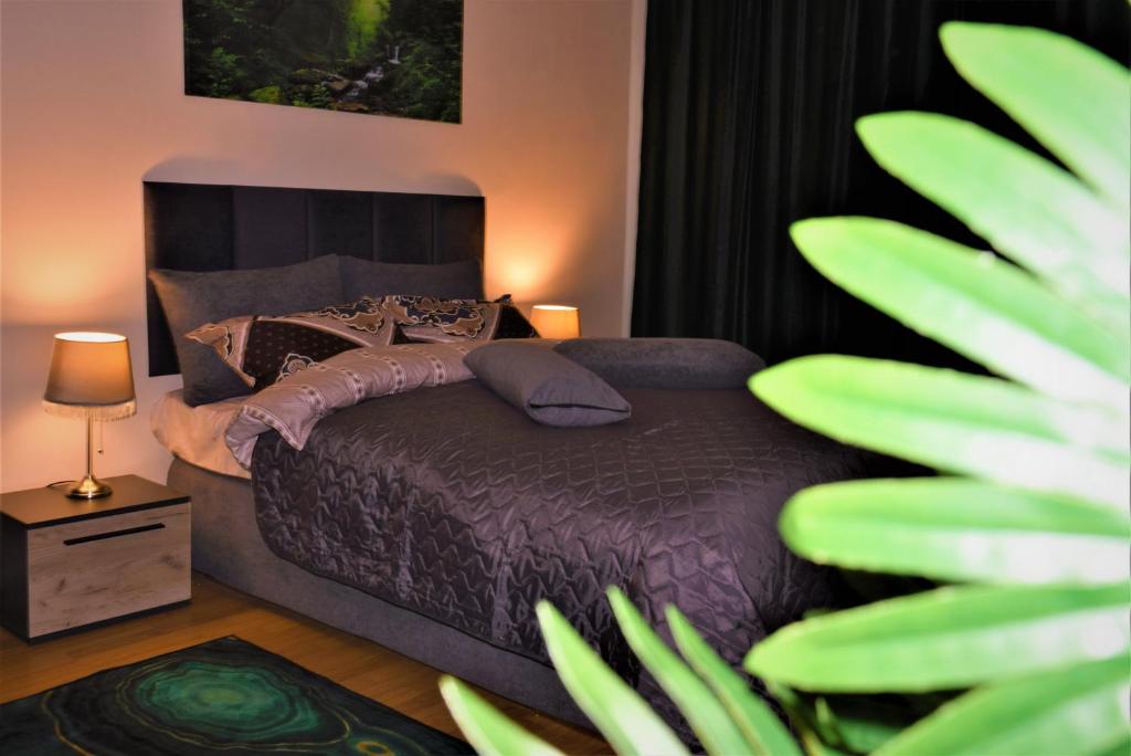 Кровать или кровати в номере Ummagumma Studio Apartment