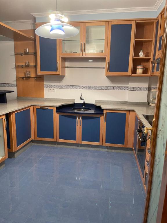 A kitchen or kitchenette at Apartamentos Villa Nustre