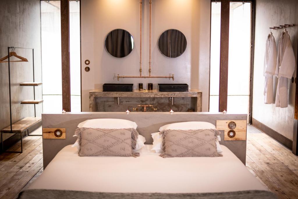 Uma cama ou camas num quarto em Rio do Prado