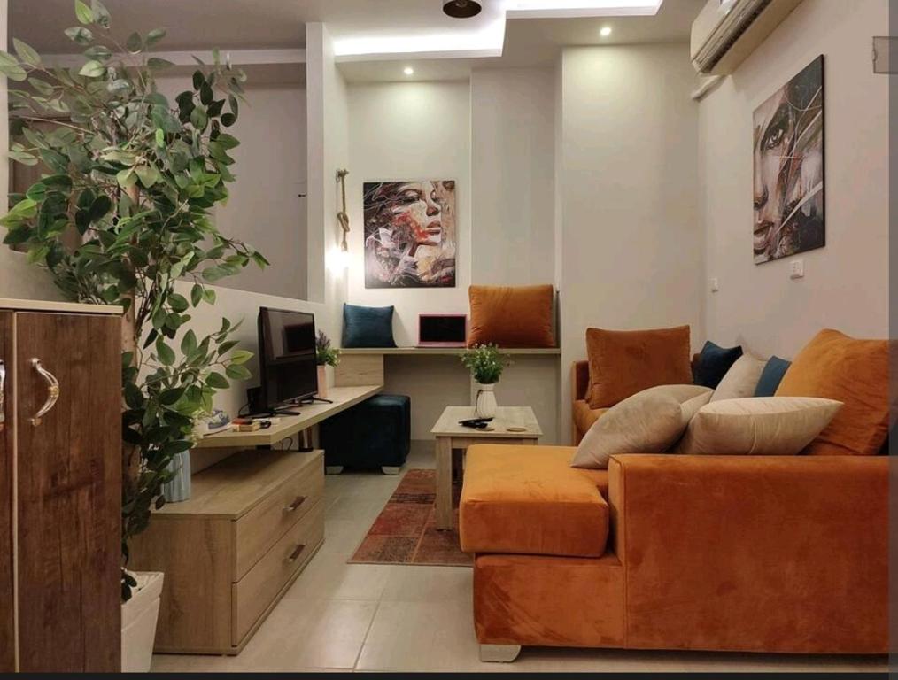 studio inside compound with private beach and pools