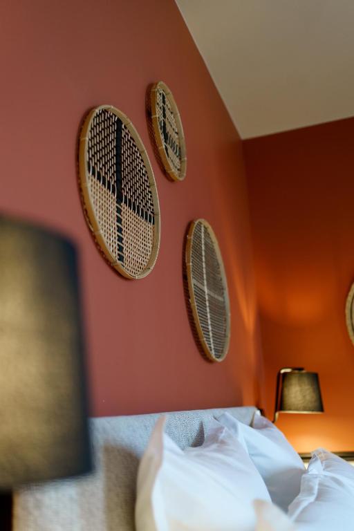Posteľ alebo postele v izbe v ubytovaní Hotel de la Plage