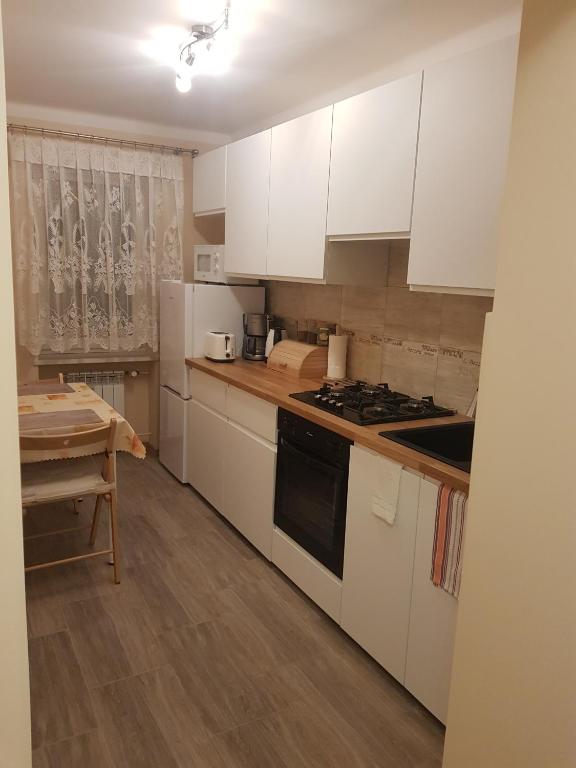 Kuchyňa alebo kuchynka v ubytovaní STUDIO Kasprzaka 11A