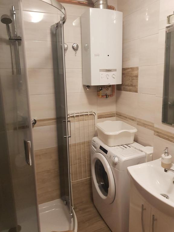 Kúpeľňa v ubytovaní STUDIO Kasprzaka 11A