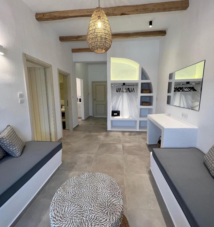 Posezení v ubytování Alidian bay Suites Leros