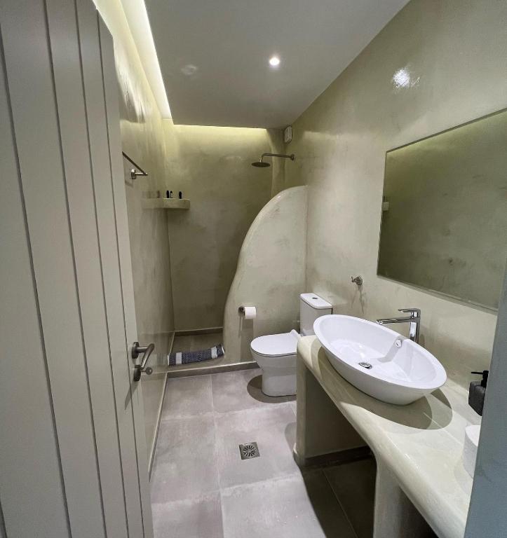 Koupelna v ubytování Alidian bay Suites Leros