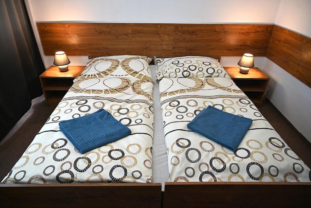 Postel nebo postele na pokoji v ubytování Penzión Šariš